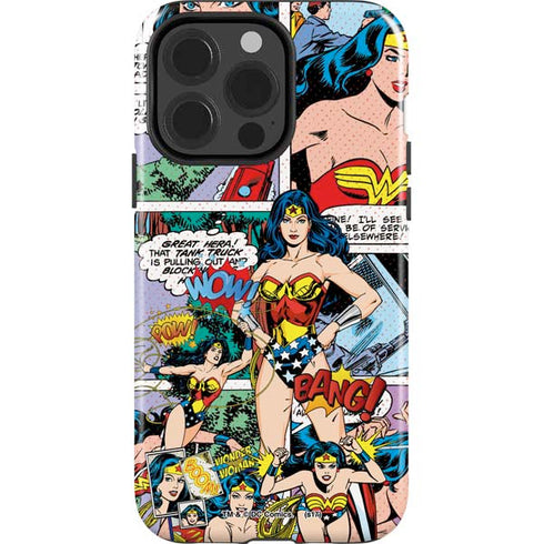 DC Comics Wonder Woman Comic Blast iPhone 15 Pro Impact Case